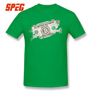 Vintage Tee Shirt In Crypto We Trust Bitcoin US Dollars