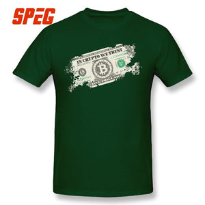 Vintage Tee Shirt In Crypto We Trust Bitcoin US Dollars