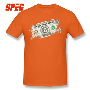 Vintage Tee Shirt In Crypto We Trust Bitcoin US Dollars