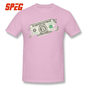 Vintage Tee Shirt In Crypto We Trust Bitcoin US Dollars