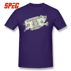 Vintage Tee Shirt In Crypto We Trust Bitcoin US Dollars