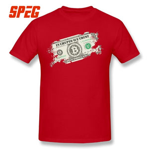 Vintage Tee Shirt In Crypto We Trust Bitcoin US Dollars