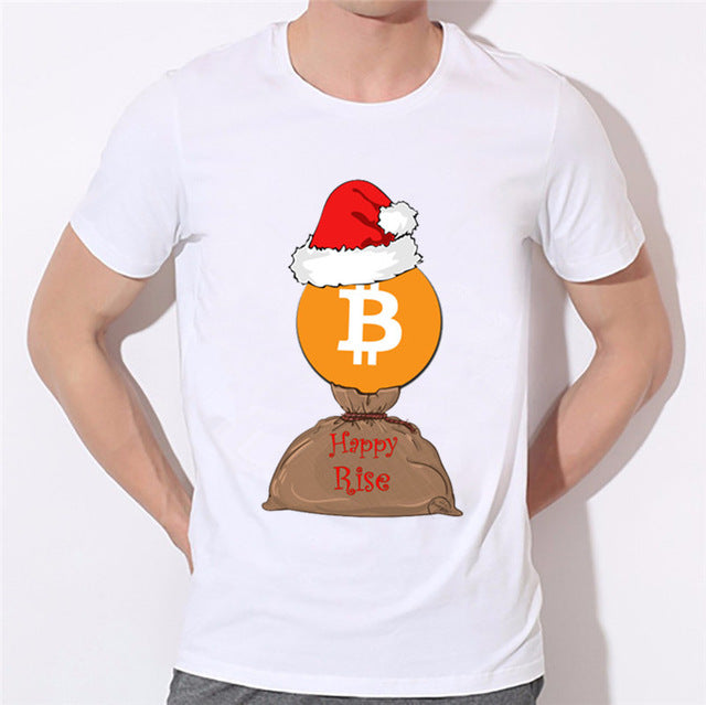 Men's Pocket Bitcoin Santa T-shirts