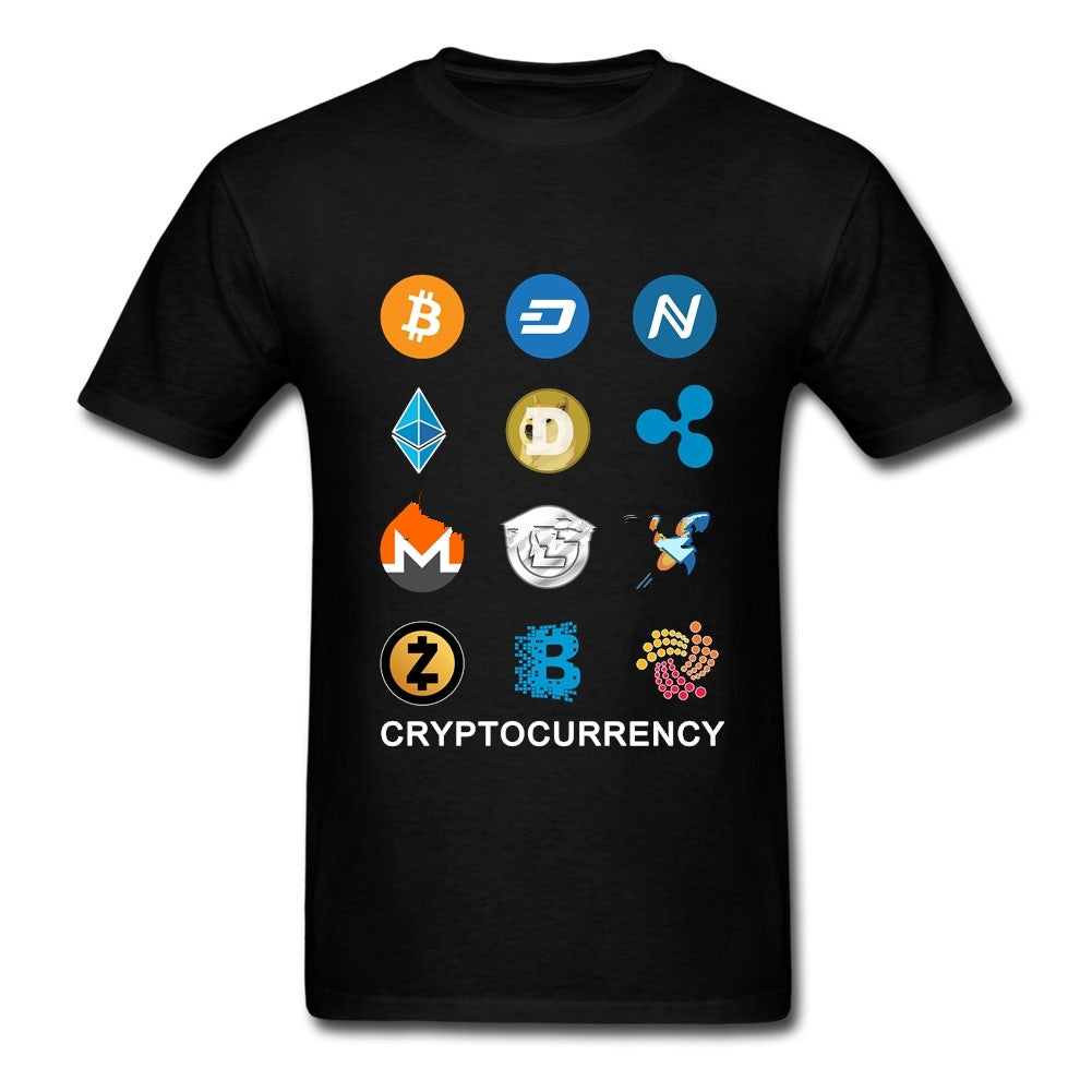 2018  Iota Ehtereum Bitcoin Monero Litecoin Ripple  Custom Short Sleeve