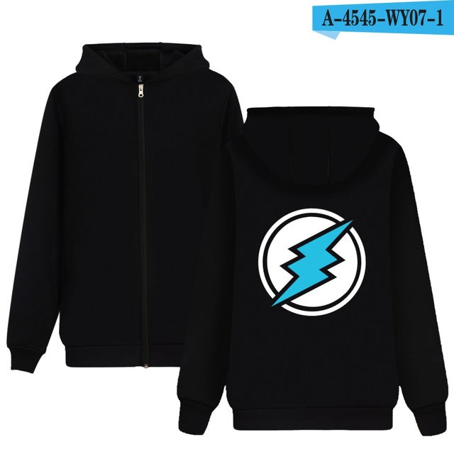 Electroneum Hoodie Zipper Blockchain  Sweatshirt