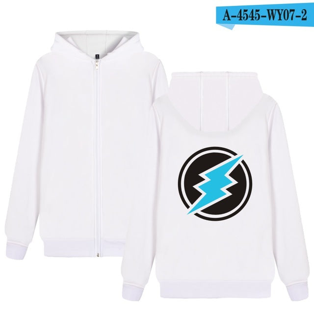 Electroneum Hoodie Zipper Blockchain  Sweatshirt