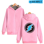 Electroneum Thick Hoodie Zipper Blockchain  Hoodie Pink