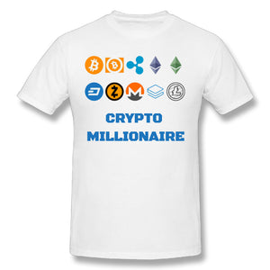 Bitcoin T-shirt Crypto Millionaire Digital Currency BTC Coin Lite T shirt Coin Dash Ripple Tee