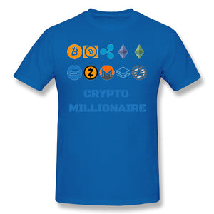 Bitcoin T-shirt Crypto Millionaire Digital Currency BTC Coin Lite T shirt Coin Dash Ripple Tee