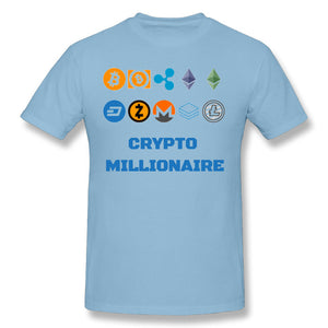 Bitcoin T-shirt Crypto Millionaire Digital Currency BTC Coin Lite T shirt Coin Dash Ripple Tee