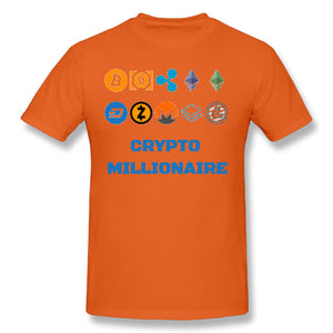 Bitcoin T-shirt Crypto Millionaire Digital Currency BTC Coin Lite T shirt Coin Dash Ripple Tee