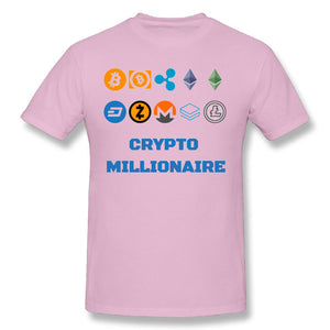 Bitcoin T-shirt Crypto Millionaire Digital Currency BTC Coin Lite T shirt Coin Dash Ripple Tee