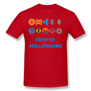 Bitcoin T-shirt Crypto Millionaire Digital Currency BTC Coin Lite T shirt Coin Dash Ripple Tee