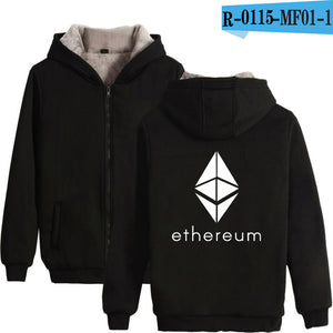 Blockchain Ethereum Letter Winter Hoodies
