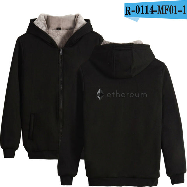 Blockchain Ethereum Letter Winter Hoodies
