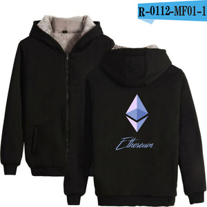 Blockchain Ethereum Letter Winter Hoodies