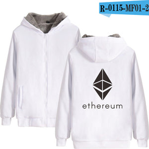 Blockchain Ethereum Letter Winter Hoodies