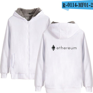 Blockchain Ethereum Letter Winter Hoodies