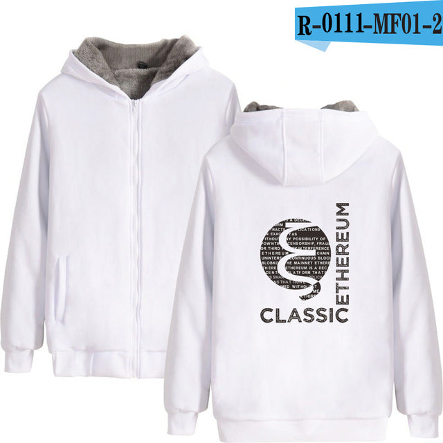 Blockchain Ethereum Letter Winter Hoodies