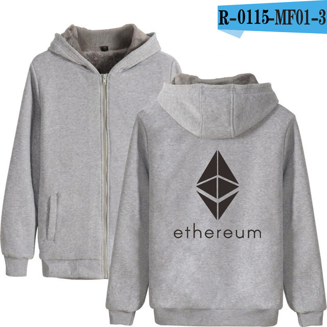 Blockchain Ethereum Letter Winter Hoodies