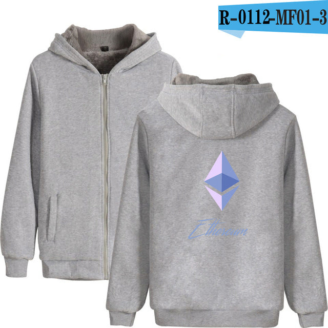 Blockchain Ethereum Letter Winter Hoodies