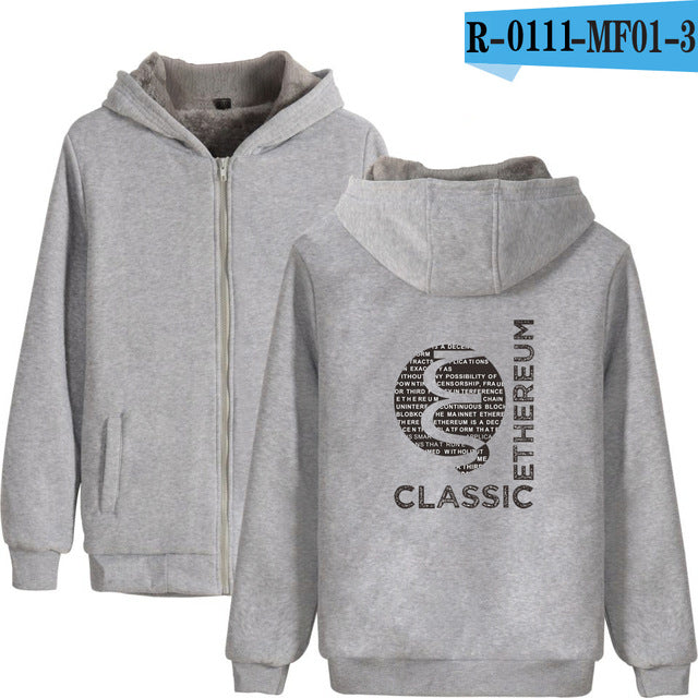 Blockchain Ethereum Letter Winter Hoodies