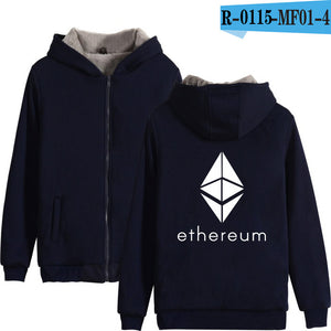 Blockchain Ethereum Letter Winter Hoodies