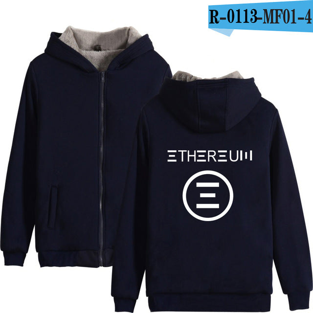 Blockchain Ethereum Letter Winter Hoodies