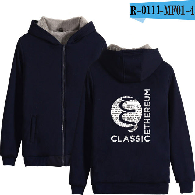 Blockchain Ethereum Letter Winter Hoodies