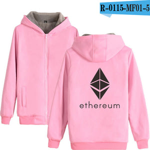Blockchain Ethereum Letter Winter Hoodies